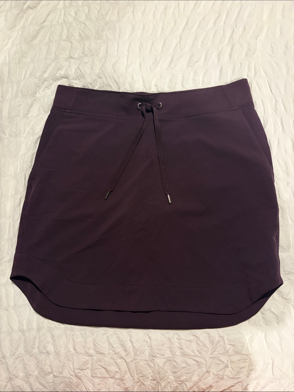Women's Stretch Drawstring Skirt in Deep Plum